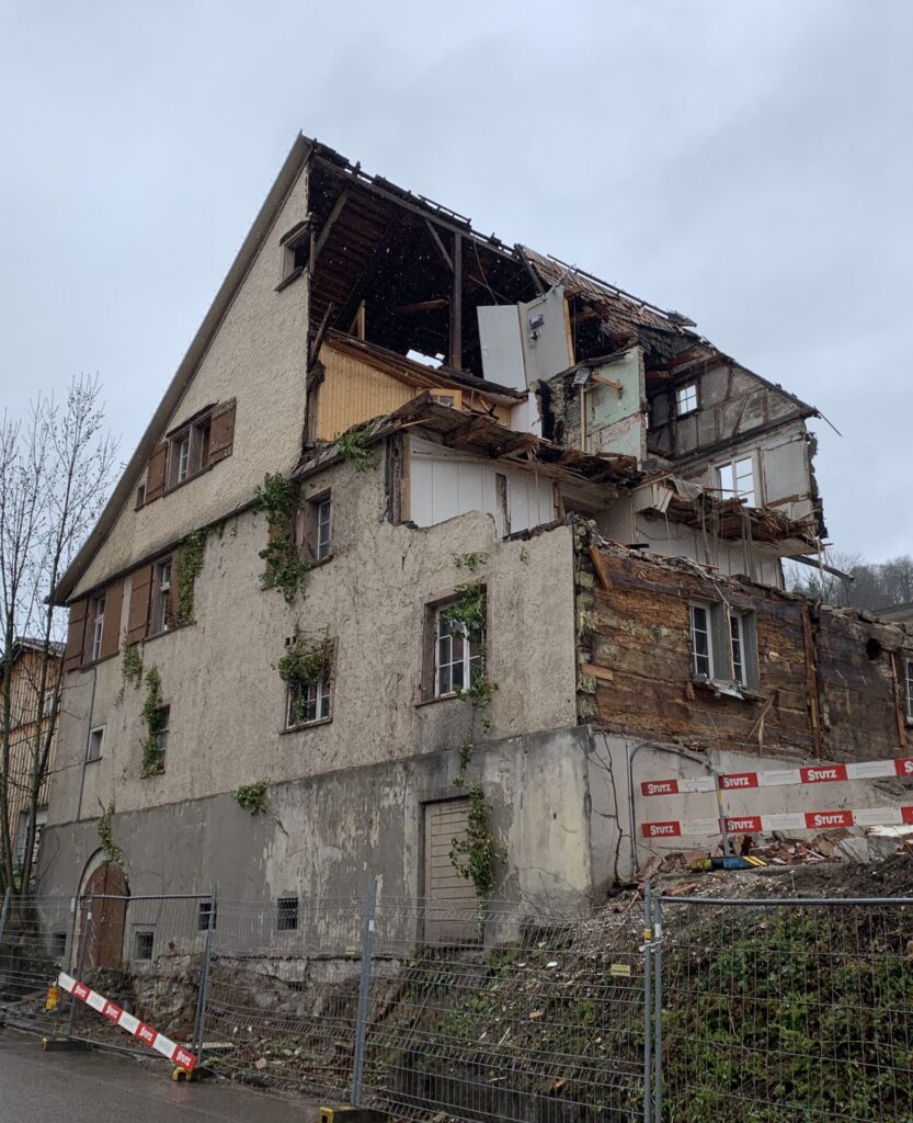 Abbruch Restaurant Linsebühl St. Gallen