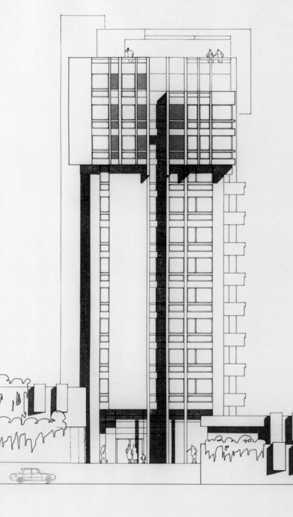 1965_Achslen_anstGRUE_D_FASS100c Achslenstrasse 15 Fassade Architekt Heinrich Graf